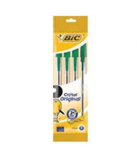 PENNA SFERA BIC CRISTAL ORIG. VER BL.4PZ