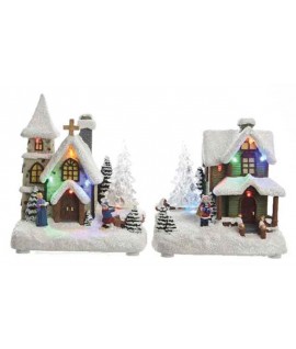 SCENETTA XMAS CHIESA LED 11X15X17 481463