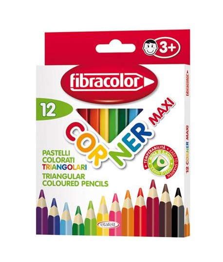 PASTELLI TRIA.FIBRACOLOR CORNER MAXI 12C