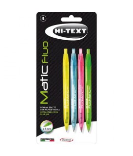 PENNA SFERA HI-TEXT FLUO MATIC 910 BL.4