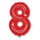 NUMERO GONFIABILE ROSSO H.1 MT "8" MN01