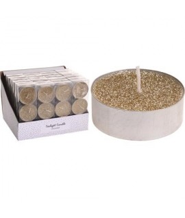 CANDELA T/LIGHT GLIT. ORO 3PZ ACC004170