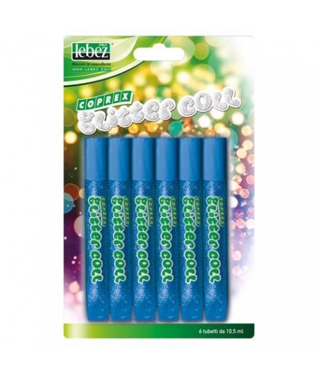 COLLA GLITTER LEBEZ 5131 BLU 6PZ