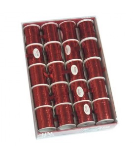 NASTRO METAL 10MM 10MT ROSSO NATALE 20PZ