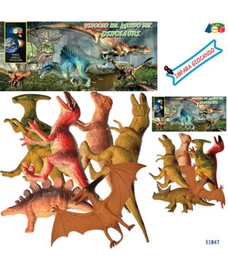 GINMAR 51847 ANIMALI DINOSAURI 6PZ