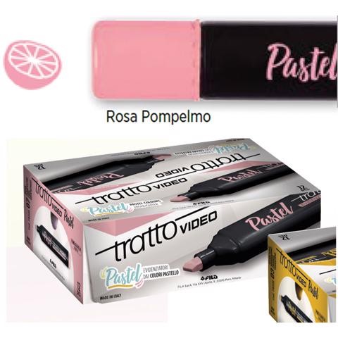 Evidenziatore Tratto Video Pastel Rosa pompelmo - Tratto