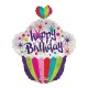 MYLAR SAGOMA CUP CAKE 22" HAPPY BIRTHDAY