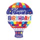 MYLAR SAGOMA MONGOLFIERA 18" HAPPY BIRT.