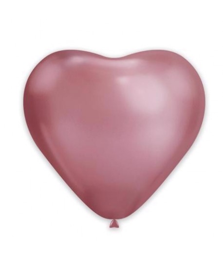 PALLONCINI CHROME CUORE ROSA CM.30 CRC12