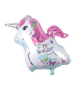 MYLAR UNICORNO BUON COMPLEANNO 31"989891