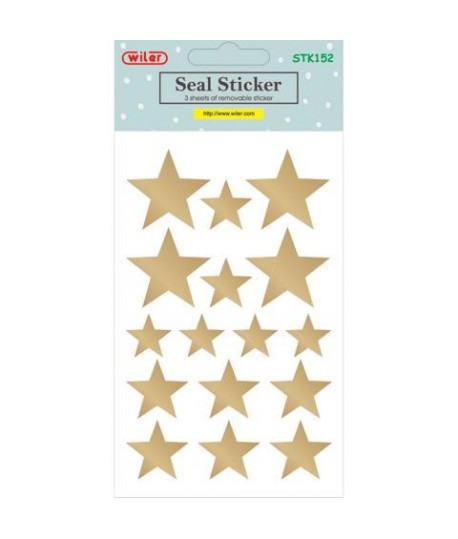 STICKERS WILER STELLINE METAL ORO 3FG