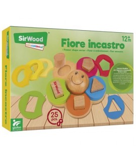 GLOBO 40886 FIORE INCASTRI IN LEGNO 25PZ