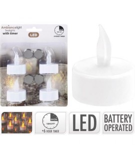 CANDELE LED TLIGHT 38MM BIA 4PZ AX599995