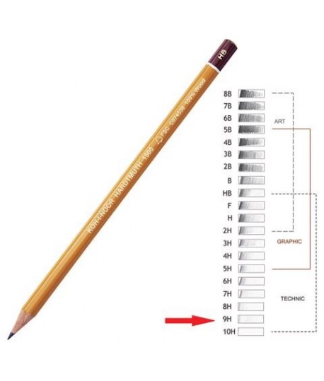 MATITA KOH-I-NOOR 1500 9H 12PZ