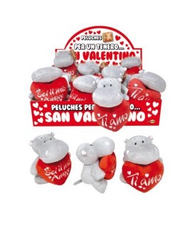 PELUCHE IPPOPOTAMO C/CUORE CM.12 7454